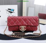 Chanel Replica AAAA Quilted Rectangular Classic Flap Bag in Red, White, and Black