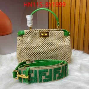 Fendi Replica Peekaboo Iconic Mini AAAA Handbag BY4492 in Green