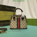 Gucci replica Ophidia neutrals top handle bag in PVC and genuine leather