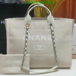 Chic image featuring the Chanel Replica Deauville Medium Tote Bag RB463 crafted from canvas material.