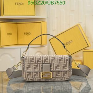 Stylish image showcasing the Fendi Replica Baguette AAAA Medium Bag UB141 in a chic beige tone.