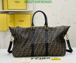 Stylish Fendi Replica Zucca Roma Travel Bag DB54 in Brown