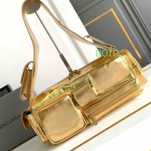 Stylish Gold Balenciaga Replica Superbusy XS Sling Bag BB46