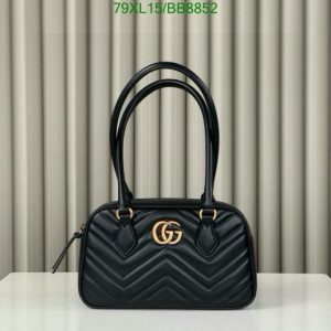 Elegant Black Gucci Replica Marmont Top Handle Small Bag BB87