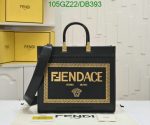 Stylish Black Fendi Fendace Replica Sunshine Tote Bag