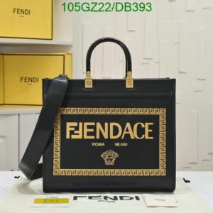 Stylish Black Fendi Fendace Replica Sunshine Tote Bag