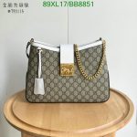 Elegant White Trim Gucci Replica PADLOCK GG Medium Shoulder Bag BB85