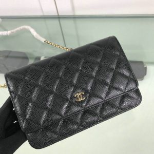 High-Quality Chanel Replica Caviar Quilted Crossbody DB34 with Gold Hardware