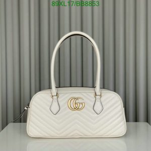 Luxurious White Gucci Replica Marmont Medium Top Handle Bag BB53