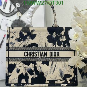 Christian Dior Replica Book Large Tote Bag Mirror DT301 in Canvas with Embroidery