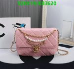 Front view of Replica Chanel Classic Quilted Premium Small Flap Bag KB3620 in Pink