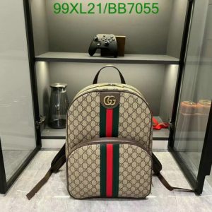 Brown Gucci Replica Backpack - Gucci Replica Ophidia GG Backpack BB74