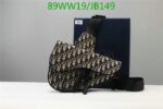 Dior Oblique Luxury Maxi Saddle Bag JB1491 - front view