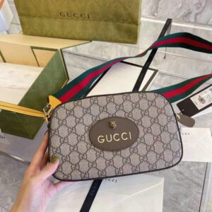 Gucci Replica GG Coated Canvas Shoulder Bag F3T7N5 - FRONT VIEW