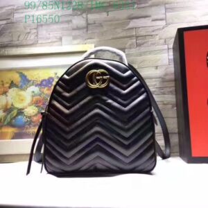 Gucci Replica GG Marmont Backpack Matelassé X5T9L2 - FRONT VIEW