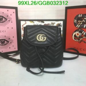 Lookalike Gucci GG Marmont Mini Leather Backpack L8S4N7 - FRONT VIEW