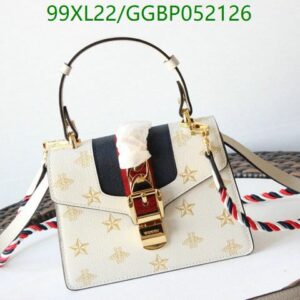 Lookalike Gucci Sylvie Small Embroidered Bag J6X3T9 - FRONT VIEW