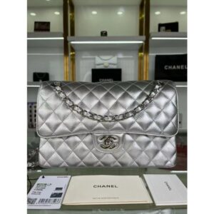 Chanel Replica Medium Grey Metallic Lambskin Bag FN2937