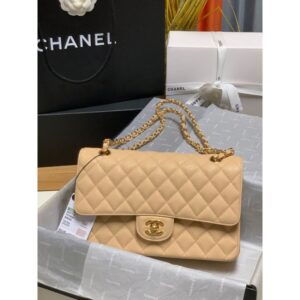 Beige Chanel Replica Handbag Medium Grained Leather VX3265