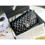 Chanel Knockoff Medium Classic Handbag Shiny Black GH3456