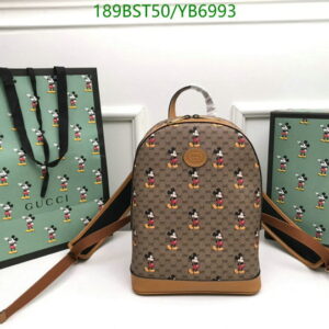 Gucci Replica Mirror Disney Mickey Brown Backpack BK8757