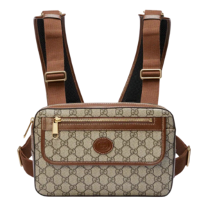 Gucci GG Supreme Beige Replica Belt Bag with Leather QY783